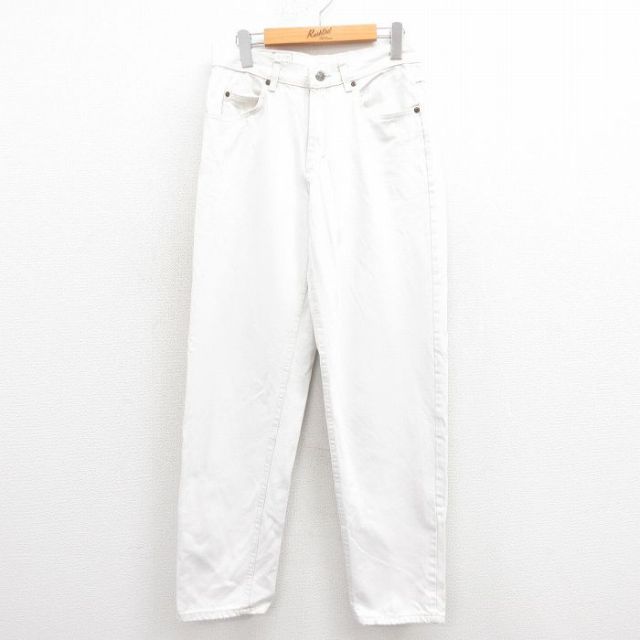 W30★古着 ジーンズ メンズ 00年代 00s 白 ホワイト デニム 25aug19 中古 ボトムス ジーパン Gパン ロング パンツ