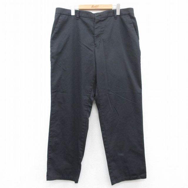 【20%OFF】W37★古着 パンツ メンズ 黒 ブラック 25aug20 中古 ボトムス ロング