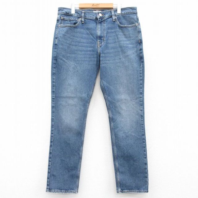 W36★古着 リーバイス Levis ジーンズ メンズ ヒゲ 紺 ネイビー デニム 25aug21 中古 ボトムス ジーパン Gパン ロング パンツ
