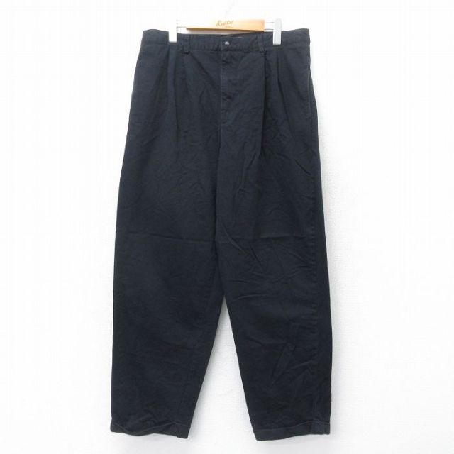 W35★古着 ギャップ GAP パンツ メンズ 00年代 00s コットン 黒 ブラック 25aug27 中古 ボトムス ロング
