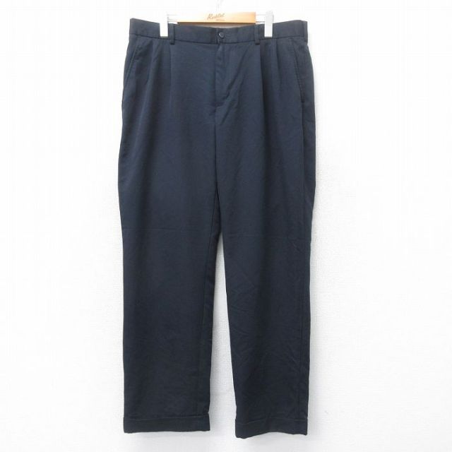 バンヒューセン パンツ ネイビー W36 | 古着