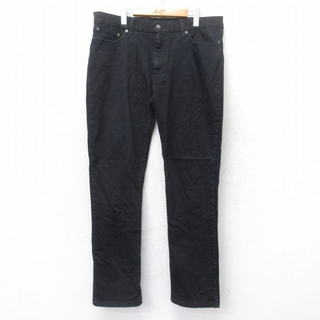 W38★古着 リーバイス Levis 511 ジーンズ メンズ 黒 ブラック デニム 25aug27 中古 ボトムス ジーパン Gパン ロング パンツ