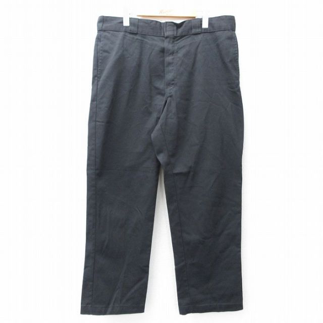 W38★古着 ディッキーズ Dickies ワーク パンツ メンズ 874 黒 ブラック 25aug28 中古 ボトムス ロング