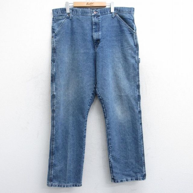 W39★古着 ラングラー Wrangler ペインター パンツ メンズ 紺 ネイビー デニム 【spe】 25aug30 中古 ボトムス ロング