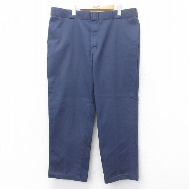 W42★古着 デッキーズ ワーク パンツ メンズ 874 大きいサイズ 紺 ネイビー 25sep01 中古 ボトムス ロング