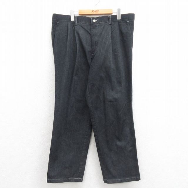 W38★古着 ドッカーズ パンツ メンズ コットン 黒 ブラック 25sep05 中古 ボトムス ロング