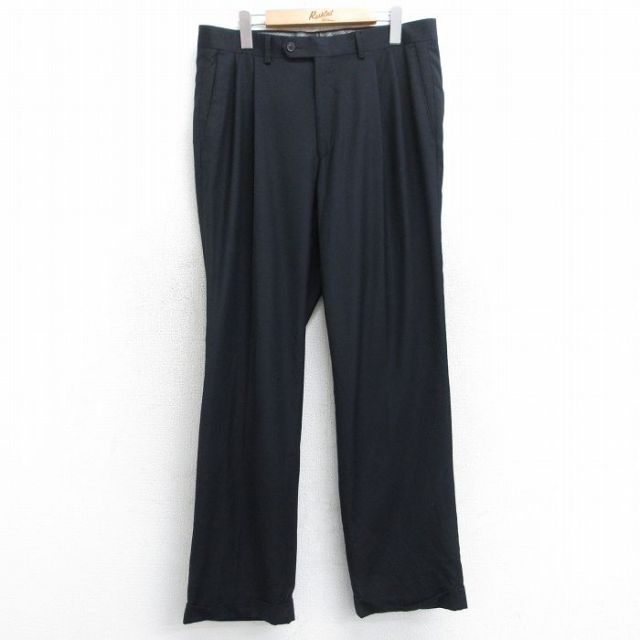 W35★古着 ラルフローレン Ralph Lauren ブランド スラックス パンツ メンズ 黒 ブラック 25sep06 中古 ボトムス ロング
