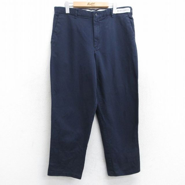 W35★古着 CiNTAS ワーク パンツ メンズ コットン 紺 ネイビー 25sep06 中古 ボトムス ロング