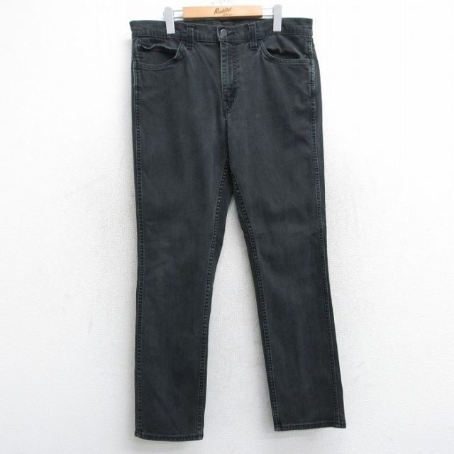 W35★古着 リーバイス Levis 511 ジーンズ メンズ 黒 ブラック デニム 25sep06 中古 ボトムス ジーパン Gパン ロング パンツ
