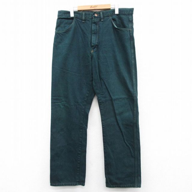 【50%OFF】ラスラー W36 ジーンズ グリーン | 古着
