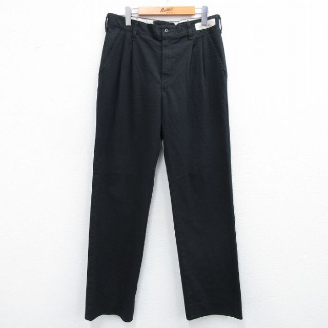 W32★古着 レッドキャップ ワーク パンツ メンズ 00年代 00s 黒 ブラック 25sep08 中古 ボトムス ロング