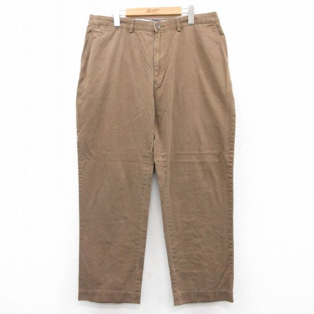 W37★古着 ラルフローレン Ralph Lauren ブランド チノ パンツ チノパン メンズ 90年代 90s コットン ベージュ カーキ 25sep10 中古 ボトムス ロング