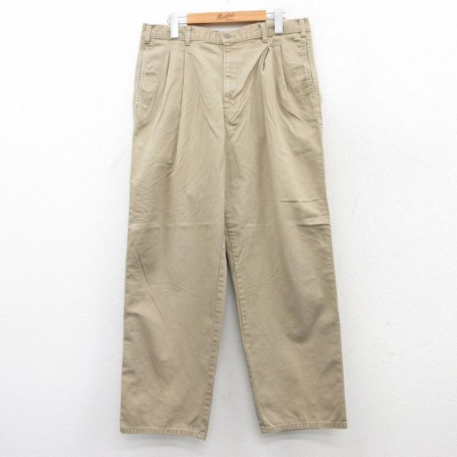 W33★古着 ドッカーズ パンツ メンズ 90年代 90s コットン ベージュ カーキ 【spe】 25sep10 中古 ボトムス ロング
