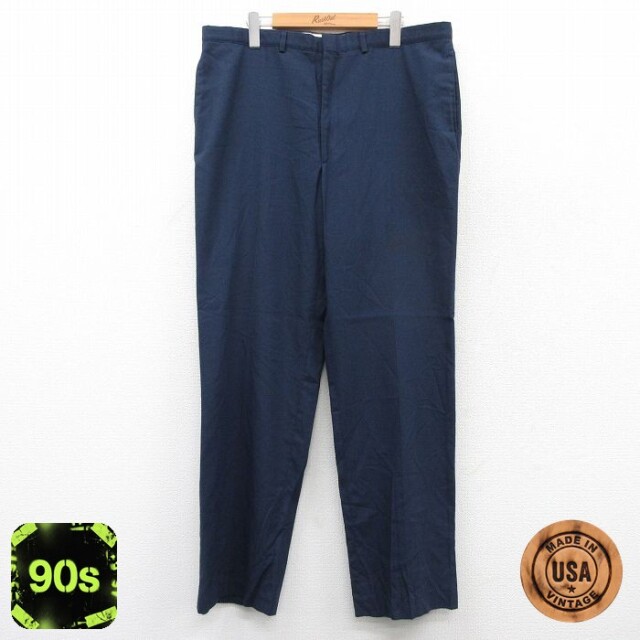 HAGGAR 90s スラックス ネイビー W37 | 古着