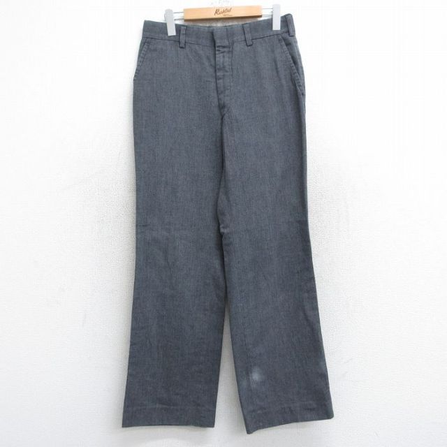 W30★古着 スラックス パンツ メンズ 80年代 80s タロン グレー 25sep12 中古 ボトムス ロング