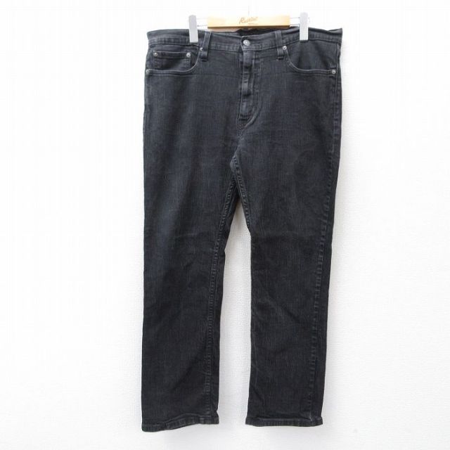 W38★古着 リーバイス Levis 514 ジーンズ メンズ 黒 ブラック デニム 【spe】 25sep13 中古 ボトムス ジーパン Gパン ロング パンツ