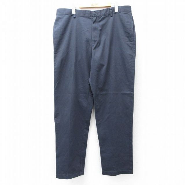 W36★古着 エルエルビーン LLBEAN パンツ メンズ 00年代 00s コットン 黒 ブラック 25sep17 中古 ボトムス ロング