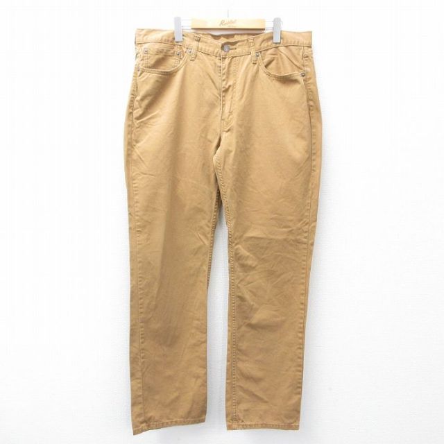 W38★古着 リーバイス Levis 514 パンツ メンズ コットン 茶系 ブラウン 25sep18 中古 ボトムス ロング