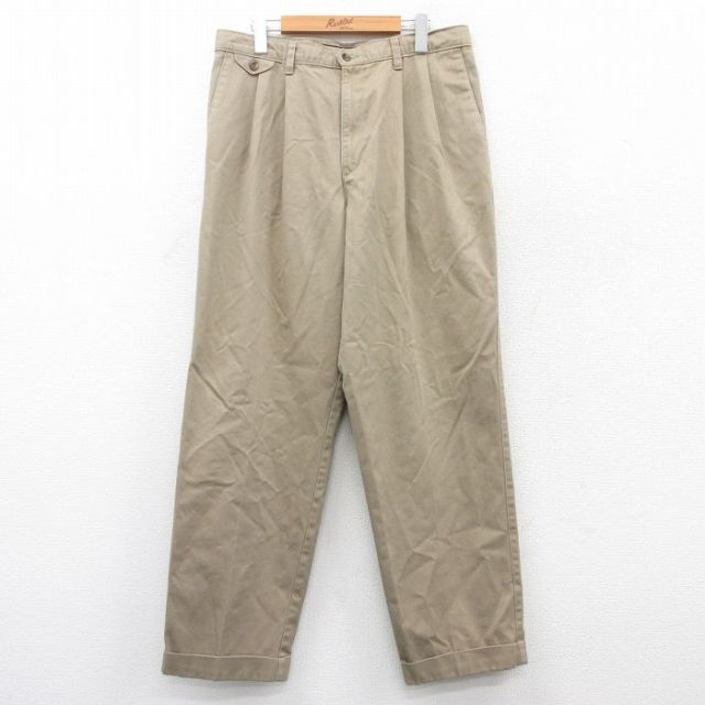 W34★古着 ドッカーズ パンツ メンズ コットン ベージュ カーキ 25sep18 中古 ボトムス ロング