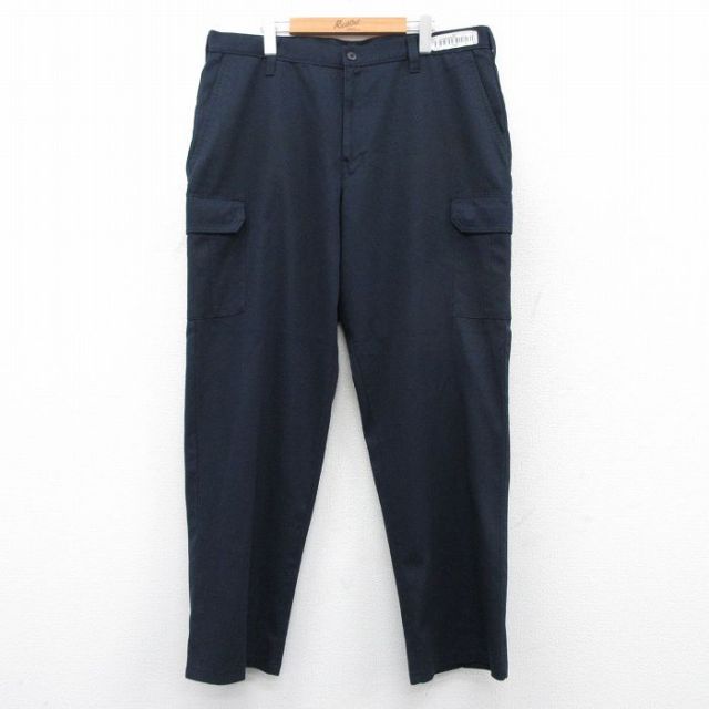 【20%OFF】W38★古着 CiNTAS カーゴ ワーク パンツ メンズ 紺 ネイビー 25sep19 中古 ボトムス ロング