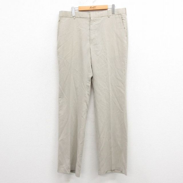 W36★古着 リーバイス Levis アクション スラックス パンツ メンズ 80年代 80s タロン ベージュ カーキ 【spe】 25sep20 中古 ボトムス ロング
