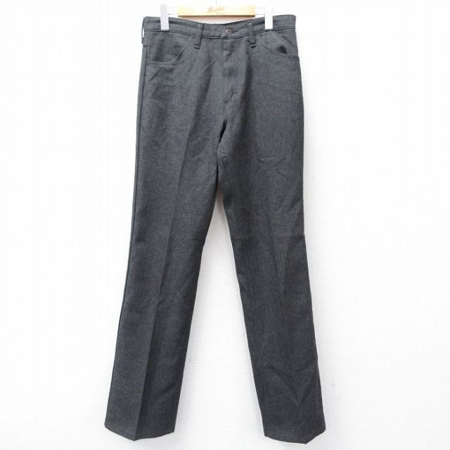W32★古着 ラングラー Wrangler ランチャー パンツ メンズ 90年代 90s 濃グレー 25sep22 中古 ボトムス ロング