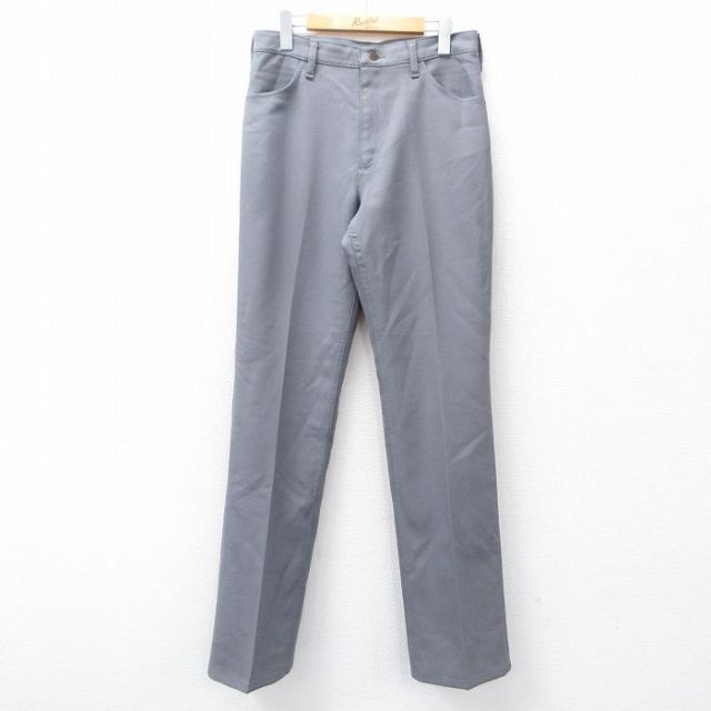 【20%OFF】W32★古着 ラングラー Wrangler ランチャー パンツ メンズ 80年代 80s USA製 タロン グレー 25sep22 中古 ボトムス ロング