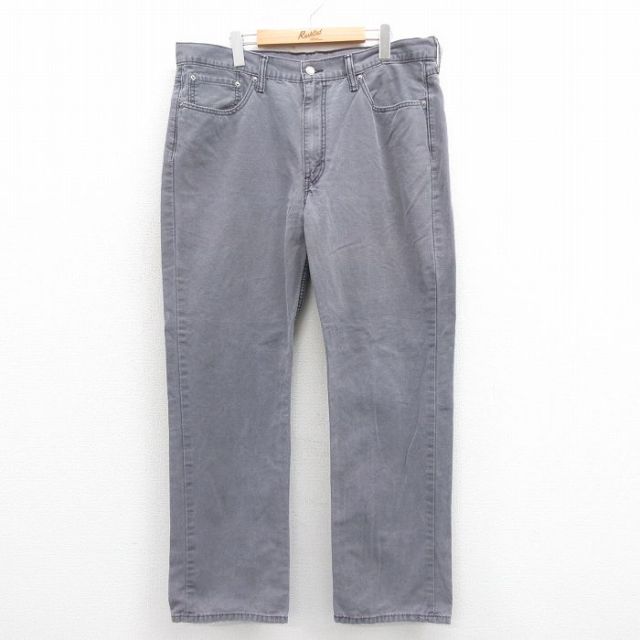 W37★古着 リーバイス Levis パンツ メンズ ダック地 コットン グレー 25sep22 中古 ボトムス ロング