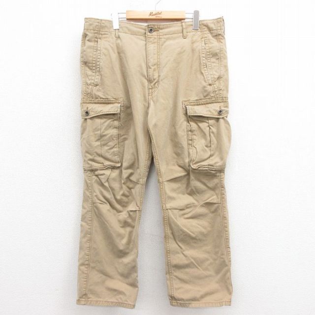 W37★古着 リーバイス Levis カーゴ パンツ メンズ コットン ベージュ カーキ 25sep22 中古 ボトムス ロング