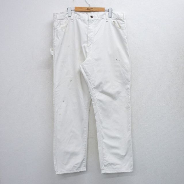 W38★古着 ディッキーズ Dickies ペインター パンツ メンズ シャーウィンウィリアムズ コットン 白 ホワイト 【spe】 25sep25 中古 ボトムス ロング