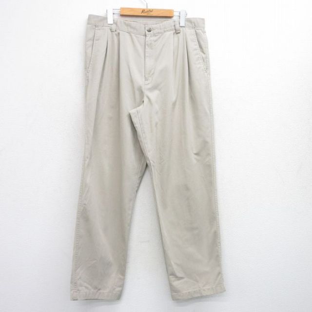 W35★古着 ドッカーズ パンツ メンズ コットン 薄ベージュ カーキ 25sep25 中古 ボトムス ロング