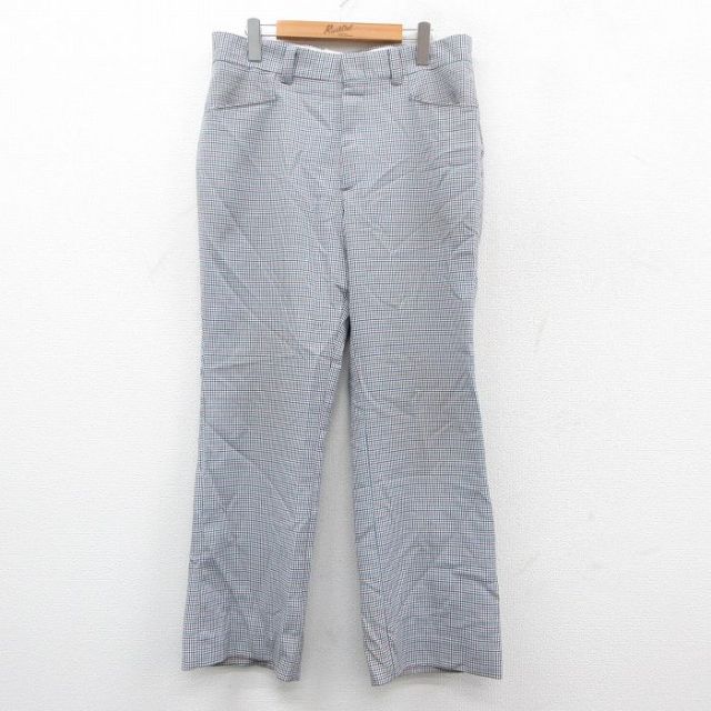 【50%OFF】80s パンツ ホワイト千鳥格子 W33 | 古着