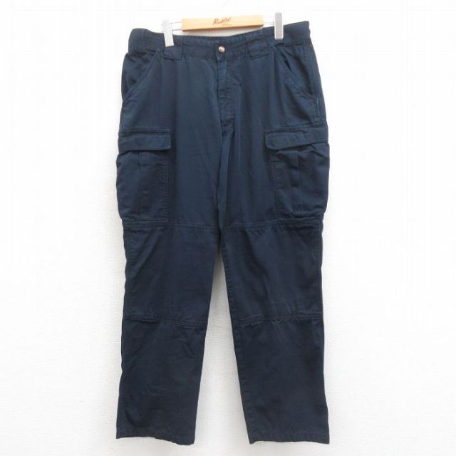 W35★古着 5.11タクティカル カーゴ パンツ メンズ 濃紺 ネイビー 25sep25 中古 ボトムス ロング