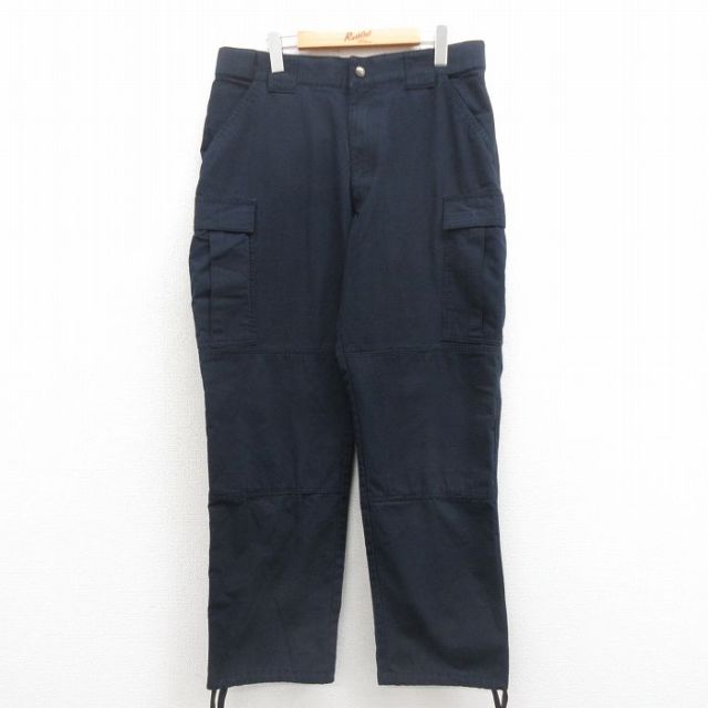 W34★古着 5.11タクティカル カーゴ パンツ メンズ リップストップ 紺 ネイビー 25sep25 中古 ボトムス ロング