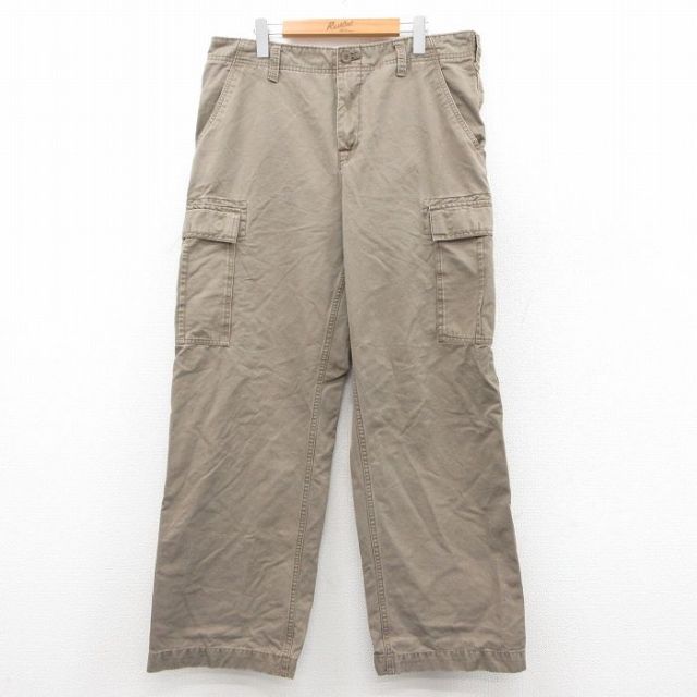 【20%OFF】W37★古着 ギャップ GAP カーゴ パンツ メンズ コットン ベージュ カーキ 25sep26 中古 ボトムス ロング
