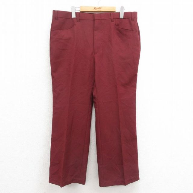 W38★古着 リーバイス Levis スラックス パンツ メンズ 80年代 80s エンジ 【spe】 25sep26 中古 ボトムス ロング