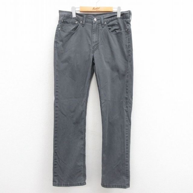 【20%OFF】W35★古着 リーバイス Levis 514 パンツ メンズ グレー 25sep26 中古 ボトムス ロング