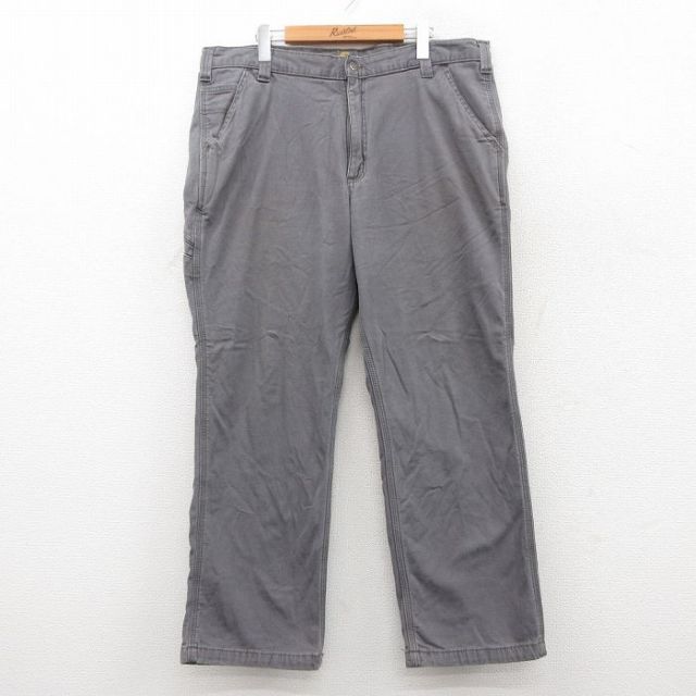 Carhartt 古着　グレー ワークパンツ 38x34 carhartt - カーハートワークパンツw36古着灰色グレーねずみ色