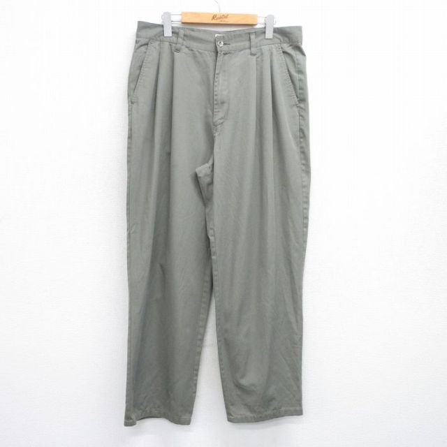 W34★古着 パンツ メンズ グレー系 25oct02 中古 ボトムス ロング