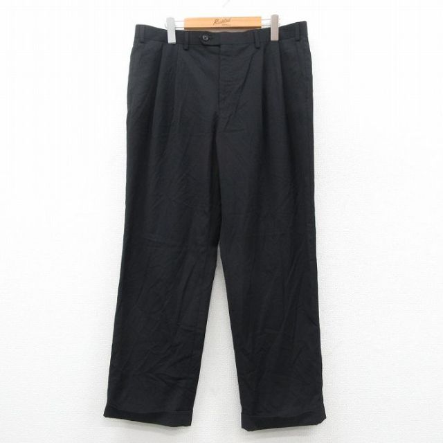 W36★古着 ラルフローレン Ralph Lauren ブランド パンツ メンズ 黒 ブラック 25oct03 中古 ボトムス ロング