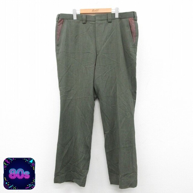 【50%OFF】エルエルビーン 80s スラックス タロン グリーン W39 | 古着
