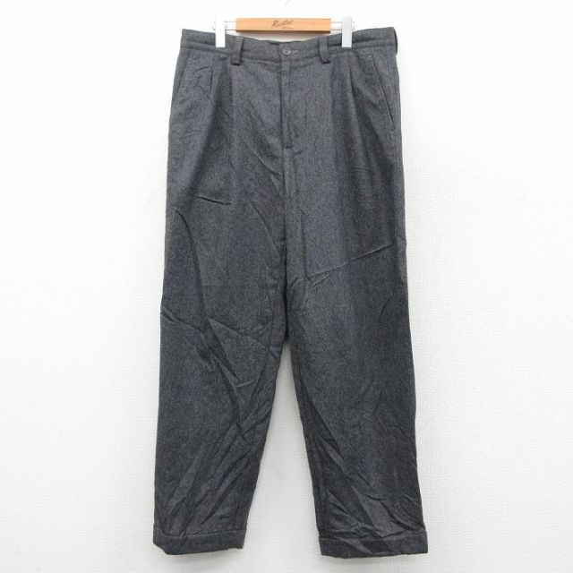 W35★古着 ギャップ GAP パンツ メンズ ウール グレー 25oct03 中古 ボトムス ロング