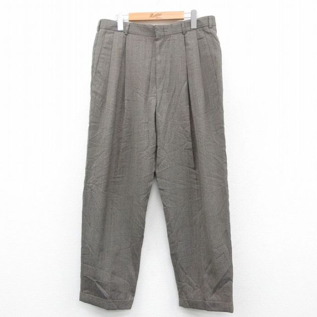 W34★古着 ドッカーズ スラックス パンツ メンズ 00年代 00s 茶 ブラウン 25oct06 中古 ボトムス ロング