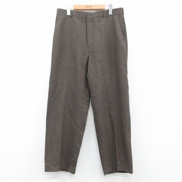 W34★古着 リーバイス Levis スラックス パンツ メンズ 80年代 80s 茶 ブラウン 25oct06 中古 ボトムス ロング