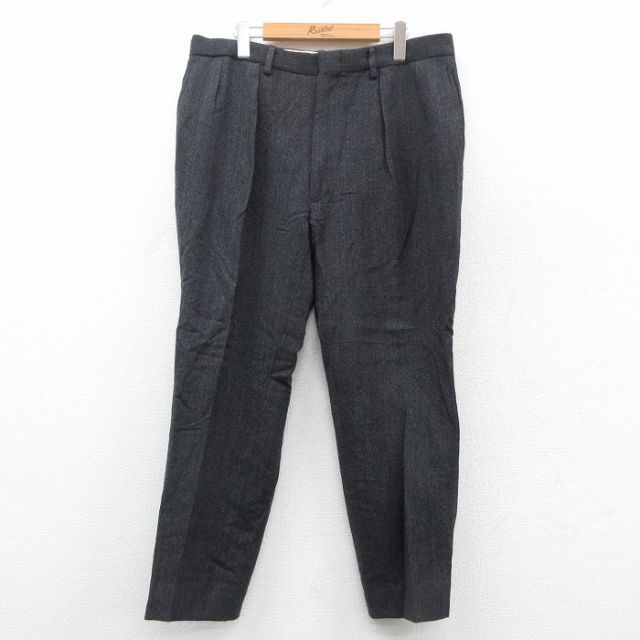 W36★古着 ラルフローレン Ralph Lauren ブランド スラックス パンツ メンズ 90年代 90s USA製 黒 ブラック 【spe】 25oct06 中古 ボトムス ロング