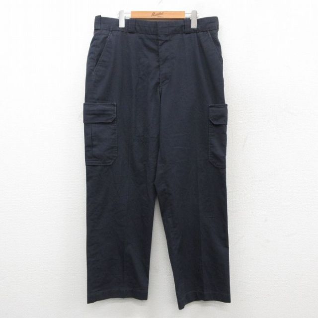 【20%OFF】W36★古着 elbeco カーゴ パンツ メンズ 紺系 ネイビー 25oct14 中古 ボトムス ロング