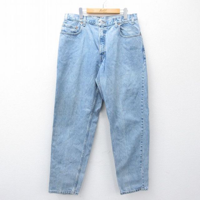 W36★古着 リーバイス Levis 560 ジーンズ メンズ 00年代 00s テーパード コットン 紺 ネイビー デニム 25oct14 中古 ボトムス ジーパン Gパン ロング パンツ