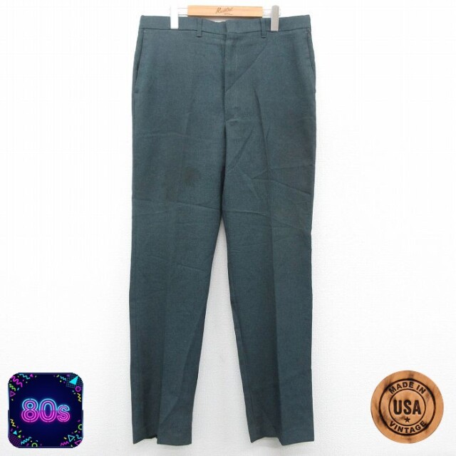 【50%OFF】HAGGAR 80s スラックス タロン グリーン W36 | 古着