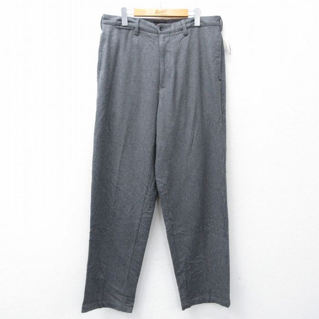 W36★古着 バナナリパブリック BANANA REPUBLIC パンツ メンズ ウール グレー 霜降り 25oct16 中古 ボトムス ロング