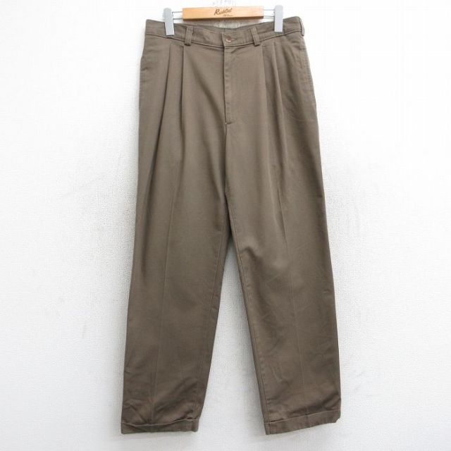 W29★古着 ダックスバック パンツ メンズ コットン 茶 ブラウン 25oct18 中古 ボトムス ロング